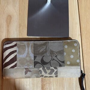 Coach my Patchwork Zip Wallet in Neutral Tones